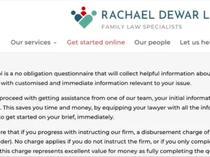 The website needed to incorporate new branding and links to an online third-party legal service.