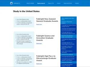 The updated site is clean and responsive with clear guidelines and calls-to-action for applicants, and an ongoing record for alumni and stakeholders.