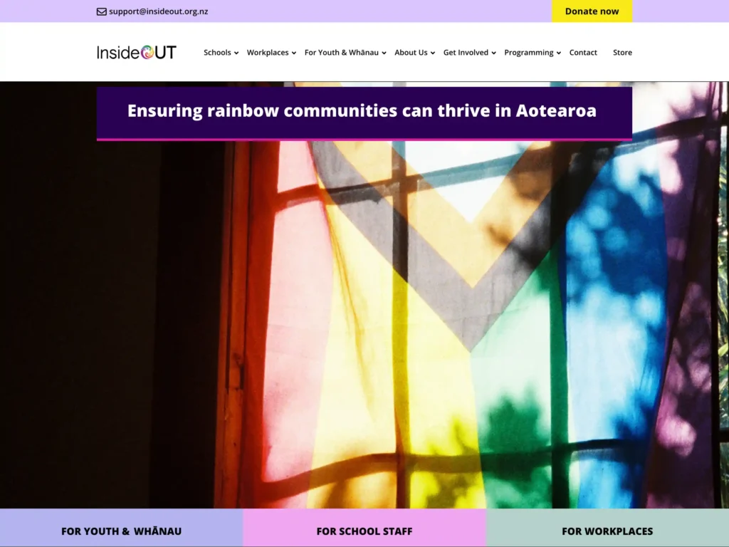 National charity InsideOUT Kōaro required their existing WordPress website to be updated to meet Web Content Accessibility Guidelines (WCAG).