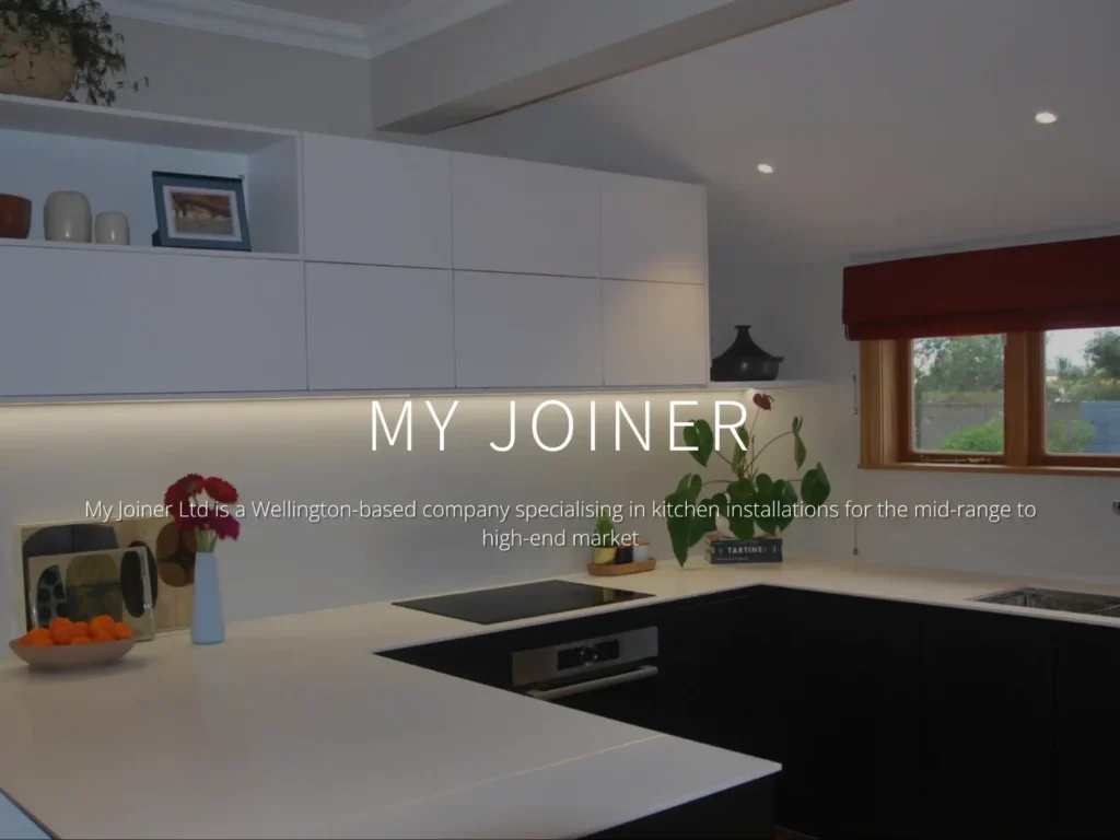 We designed a brochure site for Wellington-based kitchen installation company My Joiner that showcases their craftsmanship.