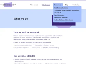 The redesigned site features high-contrast text for readability and tabbable menus for keyboard-accessible navigation.