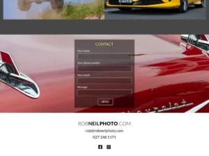 The finished portfolio website subtly frames the photographer's versatility and style, and is practical to maintain.